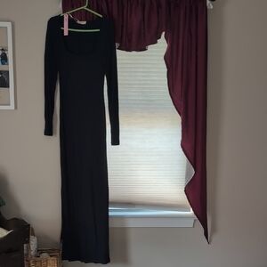 NWT Navy Blue Long Sleeve Maxi Dress